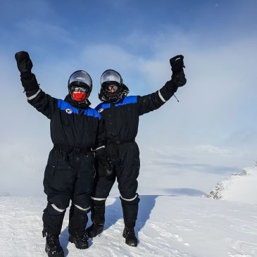 Ascending Newtontoppen, the Highest Peak of Spitsbergen